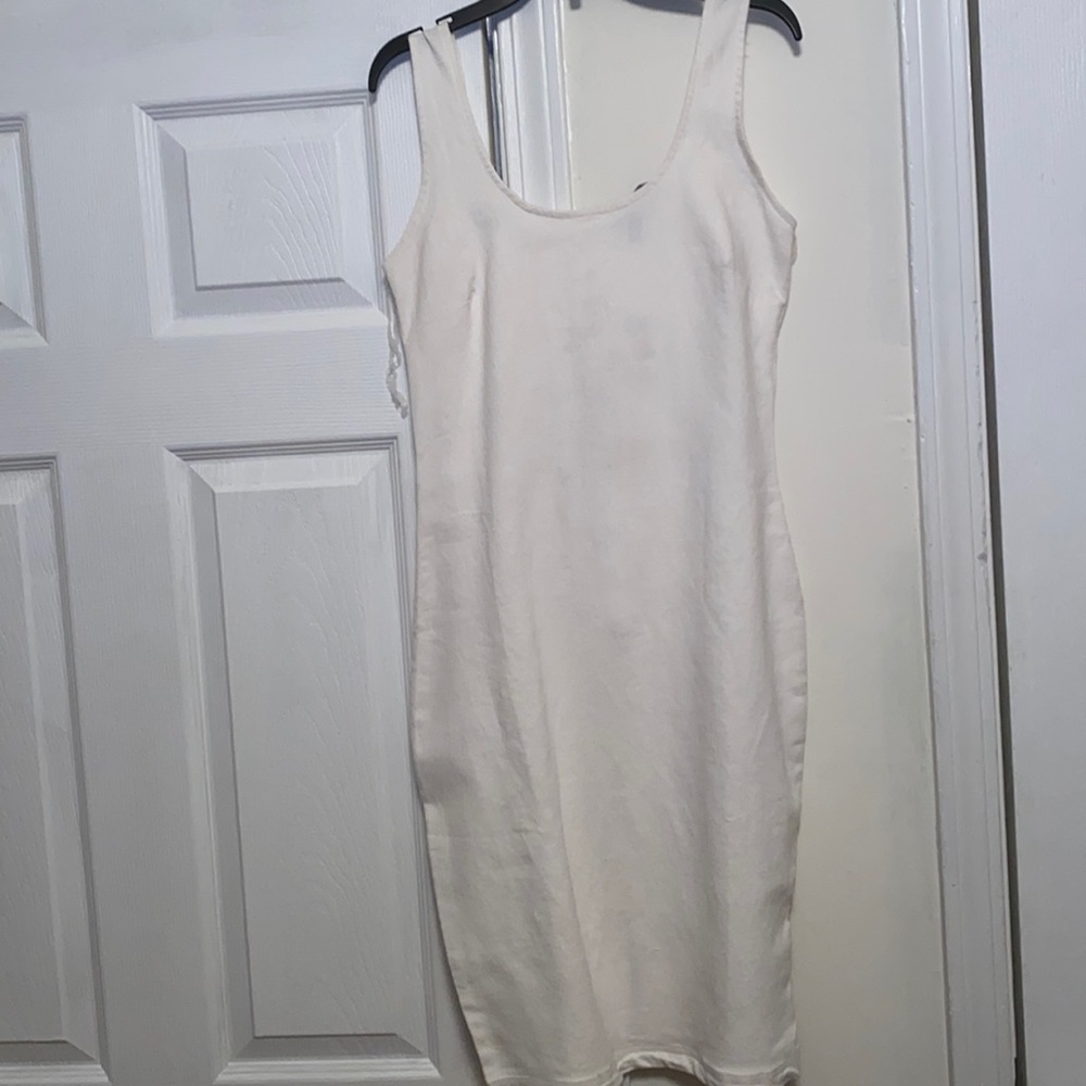 White denim dress